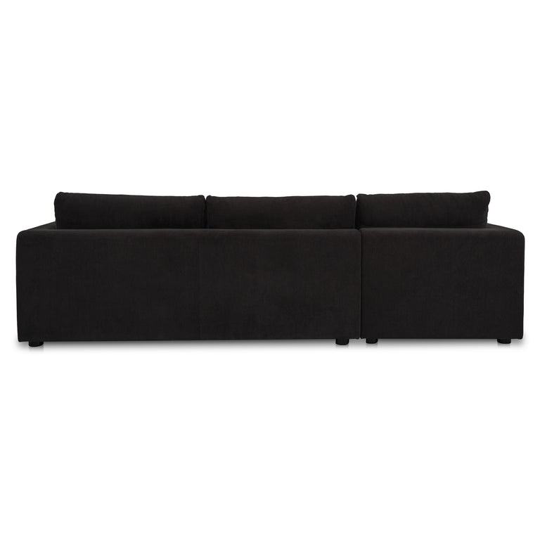 BURROW SLEEPER SECTIONAL WITH STORAGE CHAISE BLACK LEFT
