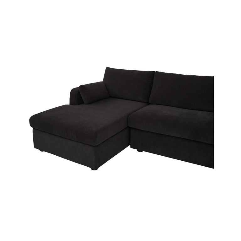 BURROW SLEEPER SECTIONAL WITH STORAGE CHAISE BLACK LEFT