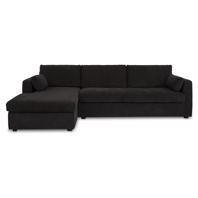 BURROW SLEEPER SECTIONAL WITH STORAGE CHAISE BLACK LEFT