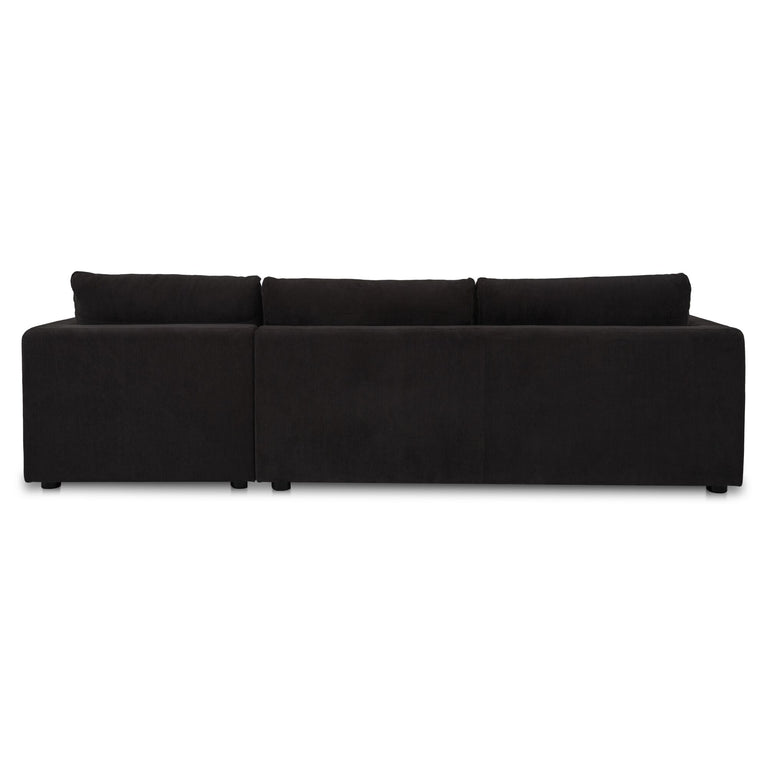 BURROW SLEEPER SECTIONAL WITH STORAGE CHAISE BLACK LEFT
