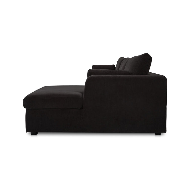 BURROW SLEEPER SECTIONAL WITH STORAGE CHAISE BLACK LEFT