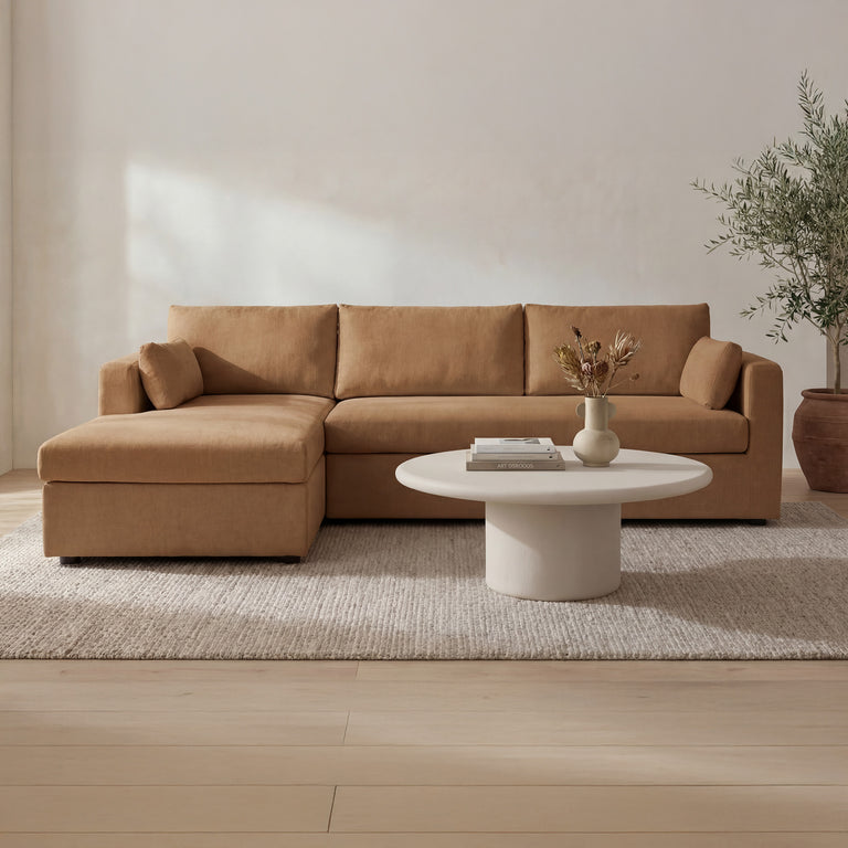 BURROW SLEEPER SECTIONAL WITH STORAGE CHAISE BLACK LEFT