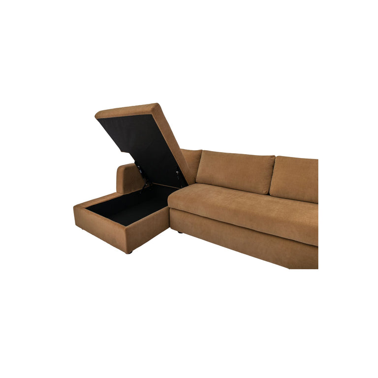 BURROW SLEEPER SECTIONAL WITH STORAGE CHAISE BLACK LEFT