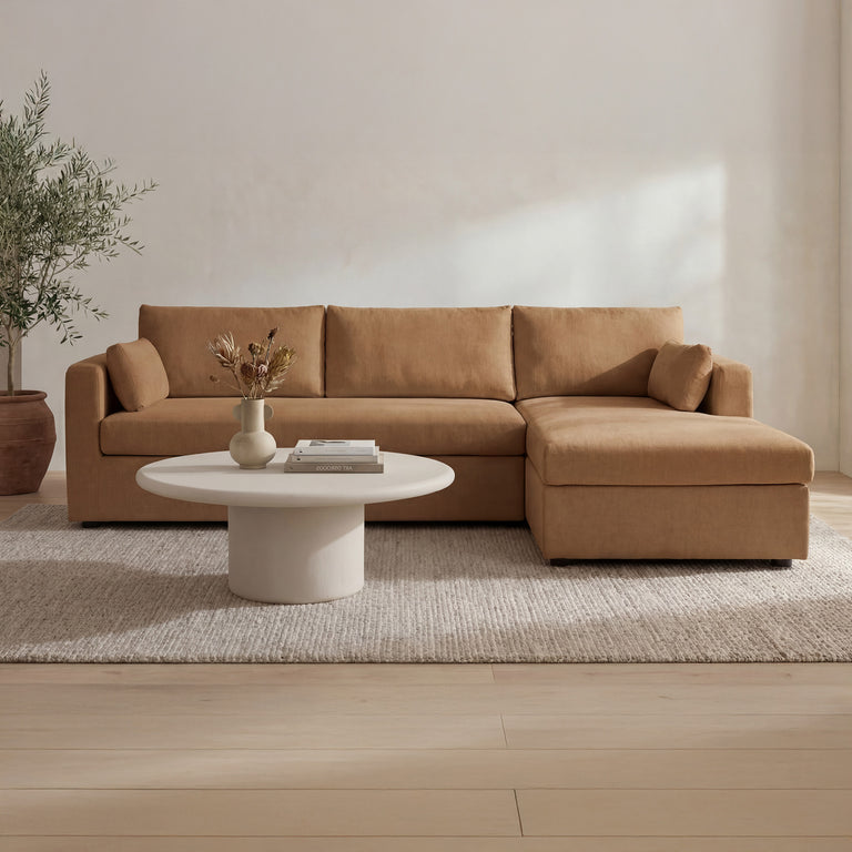 BURROW SLEEPER SECTIONAL WITH STORAGE CHAISE BLACK LEFT