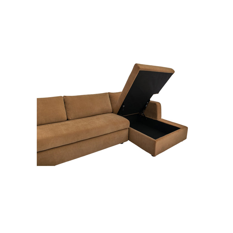 BURROW SLEEPER SECTIONAL WITH STORAGE CHAISE BLACK LEFT
