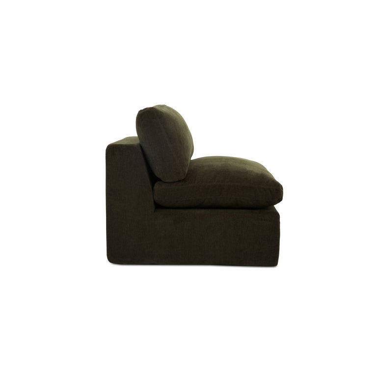 CATES SLIPPER CHAIR DARK GREEN