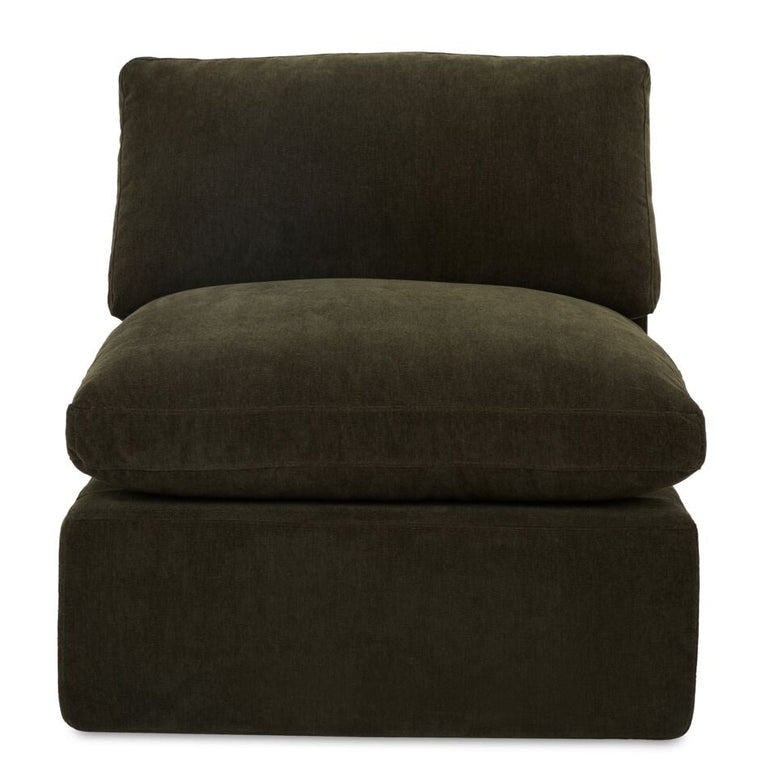 CATES SLIPPER CHAIR DARK GREEN