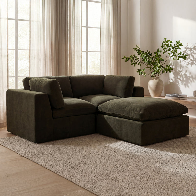 CATES OTTOMAN DARK GREEN
