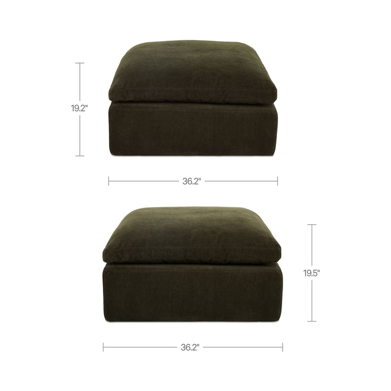 CATES OTTOMAN DARK GREEN