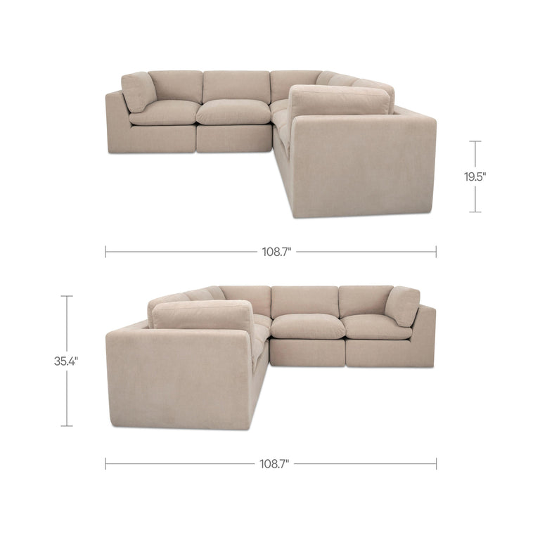 CATES CLASSIC L MODULAR SECTIONAL DARK GREEN