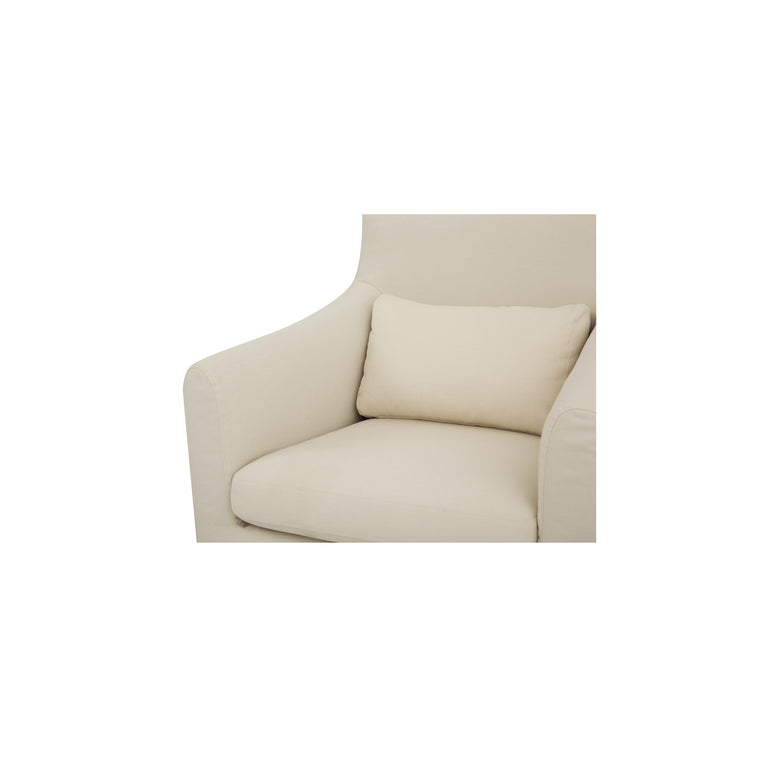 LYDIA OUTDOOR SLIPCOVER DINING CHAIR CREAM