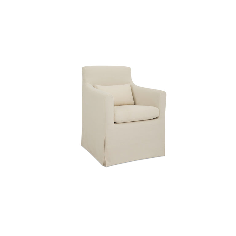 LYDIA OUTDOOR SLIPCOVER DINING CHAIR CREAM