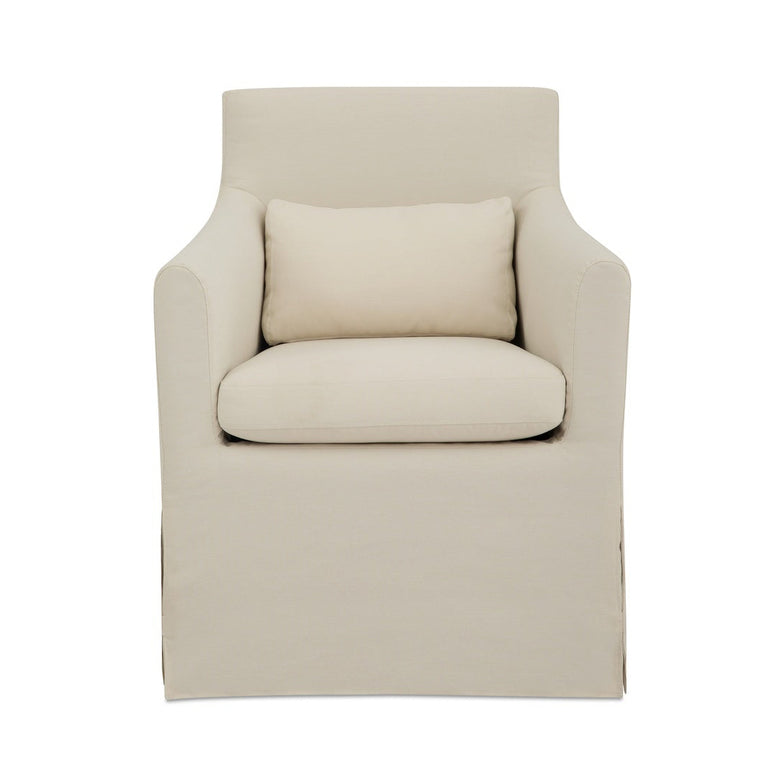 LYDIA OUTDOOR SLIPCOVER DINING CHAIR CREAM