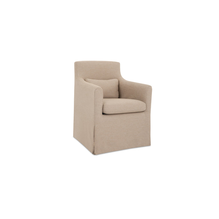 LYDIA OUTDOOR SLIPCOVER DINING CHAIR CREAM