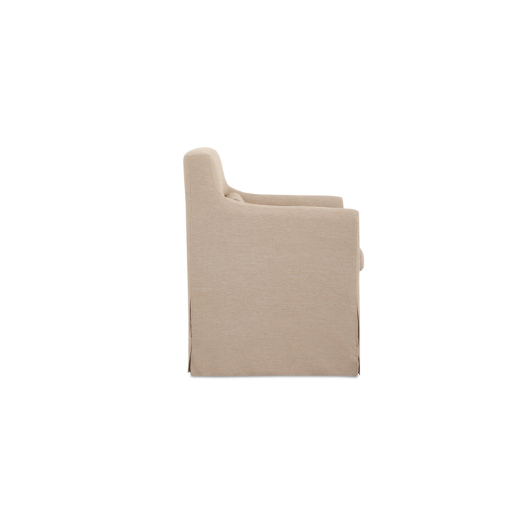 LYDIA OUTDOOR SLIPCOVER DINING CHAIR CREAM