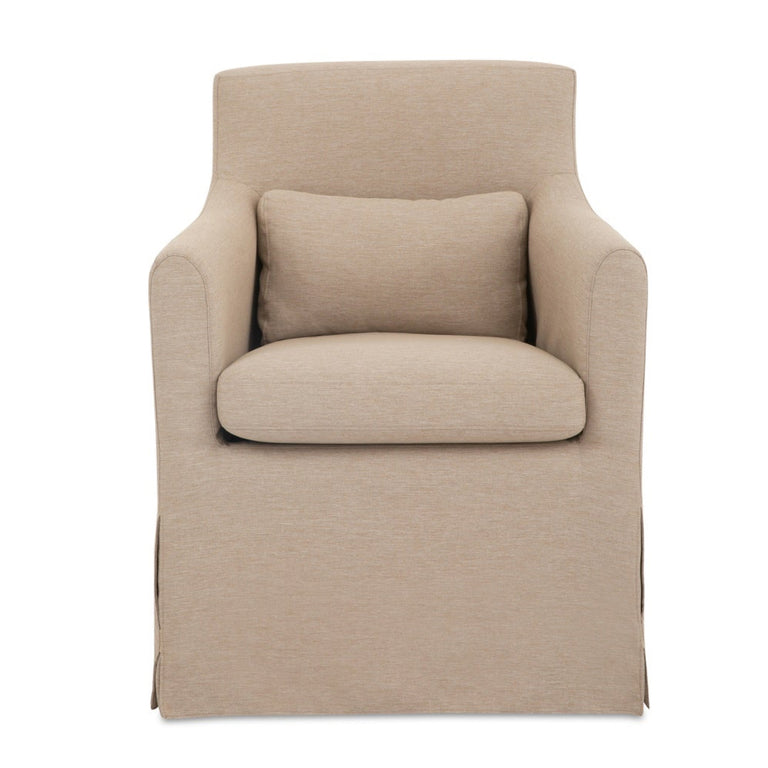 LYDIA OUTDOOR SLIPCOVER DINING CHAIR CREAM