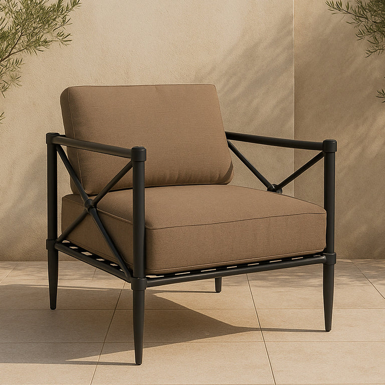 WILLOW OUTDOOR ACCENT CHAIR CREAM