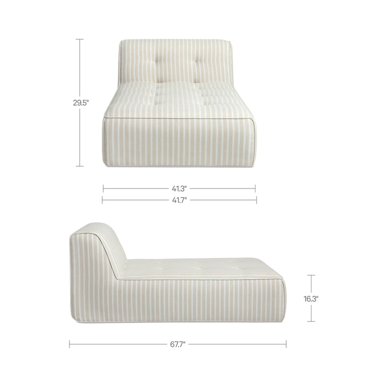 SUNSEEKER OUTDOOR CHAISE BROWN STRIPE