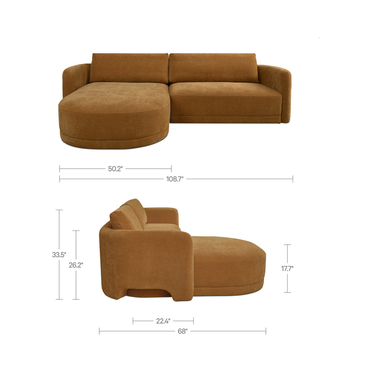 EMMY SECTIONAL DARK BLUE LEFT