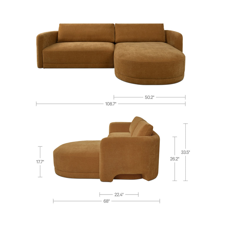 EMMY SECTIONAL DARK BLUE LEFT