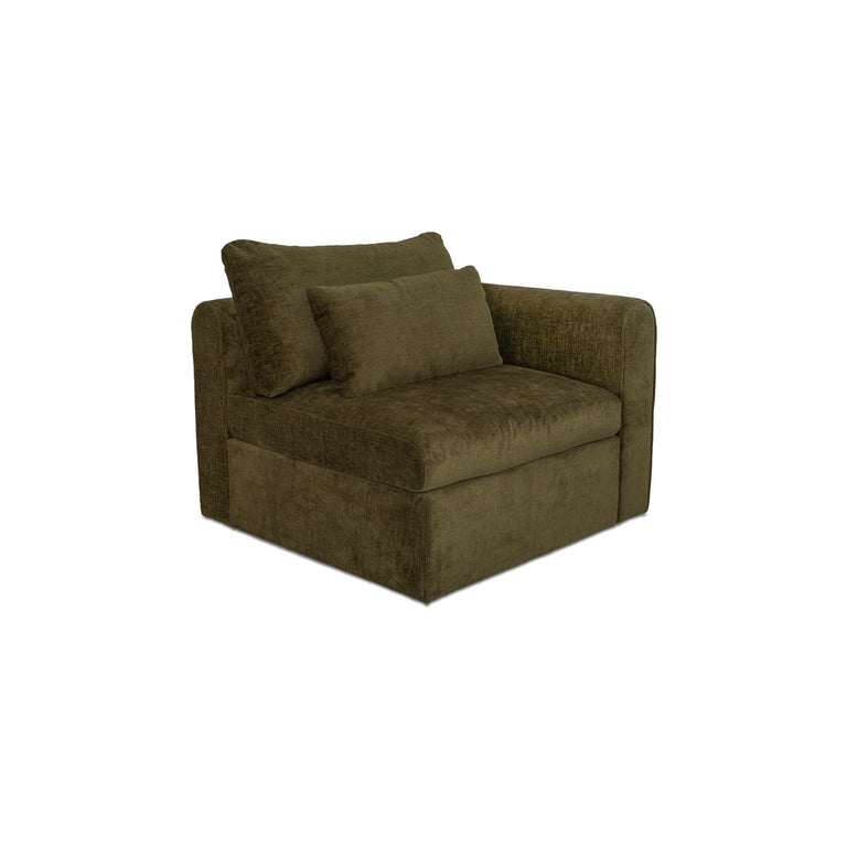 SWIFT RIGHT ARM FACING CHAIR DARK GREEN