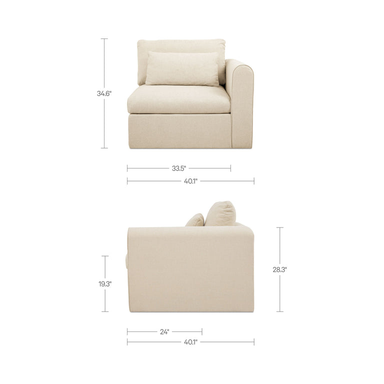 SWIFT RIGHT ARM FACING CHAIR DARK GREEN