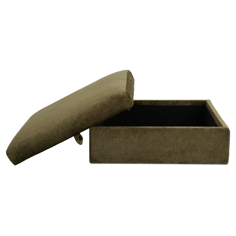 SWIFT STORAGE OTTOMAN DARK GREEN