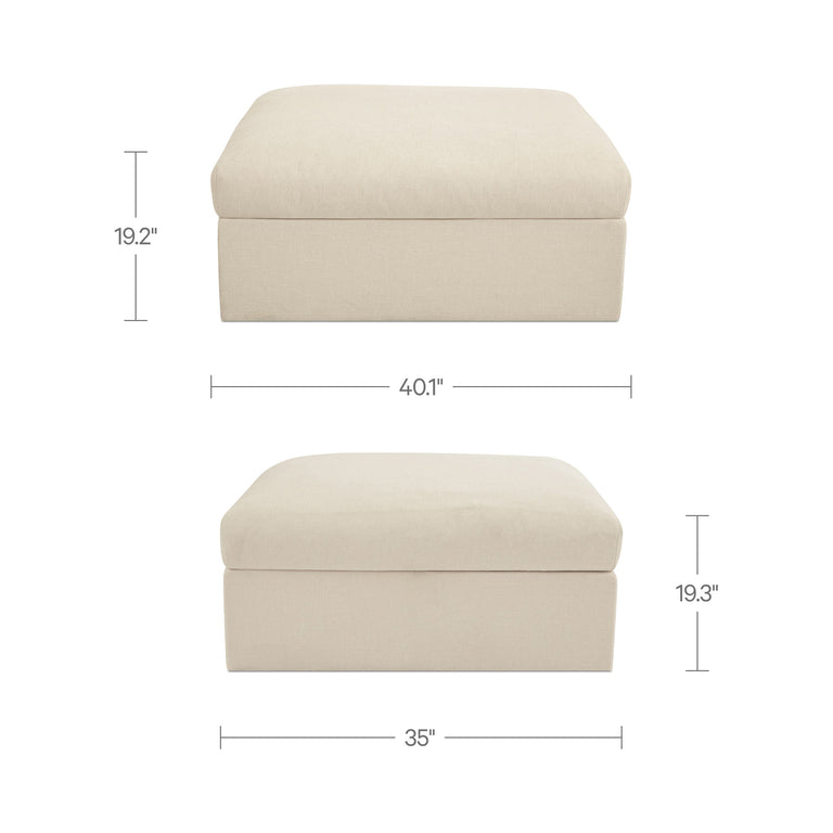 SWIFT STORAGE OTTOMAN DARK GREEN