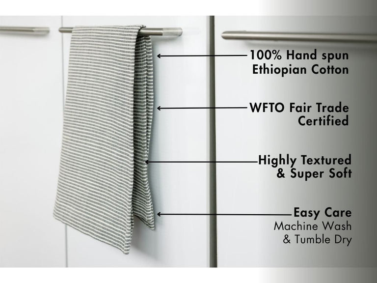 TURKANA HANDWOVEN ETHIOPIAN COTTON TEA TOWEL | KITCHEN