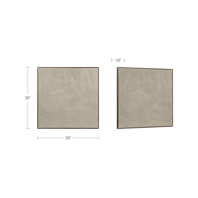 FLUTTER FRAMED PAINTING COOL BEIGE