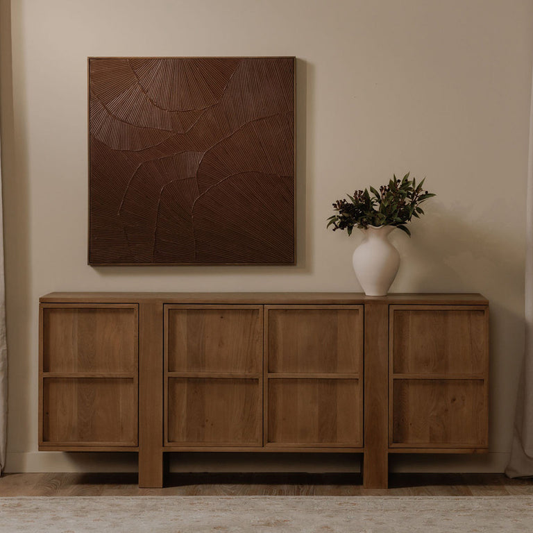 FLUTTER FRAMED PAINTING COOL BEIGE