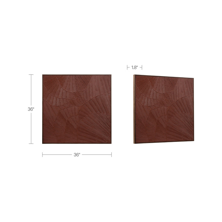 FLUTTER FRAMED PAINTING COOL BEIGE