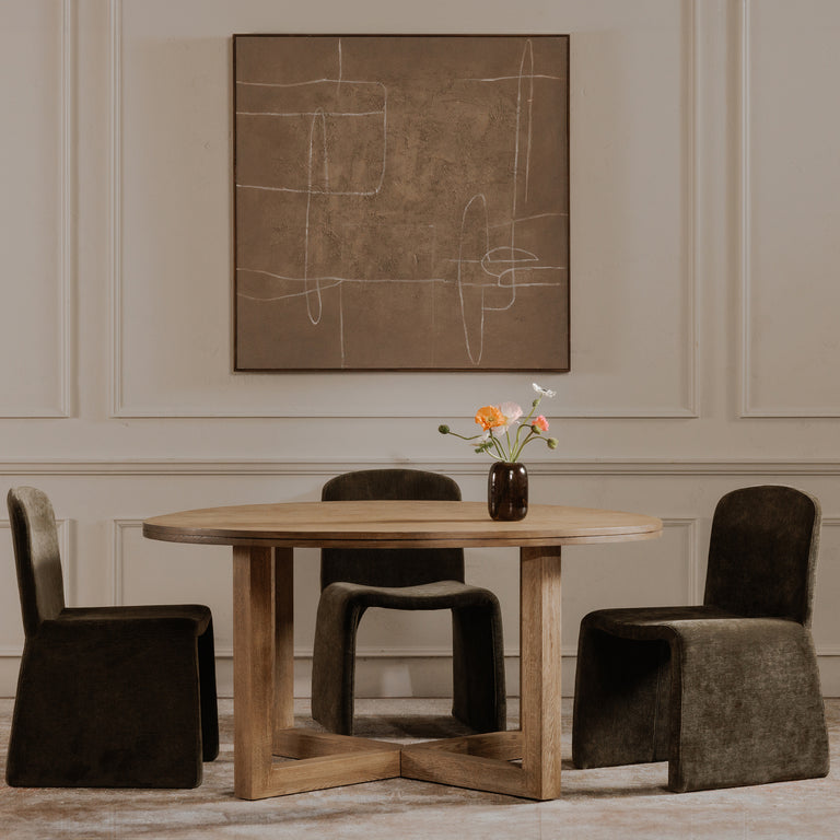 NOTION FRAMED PAINTING BROWN