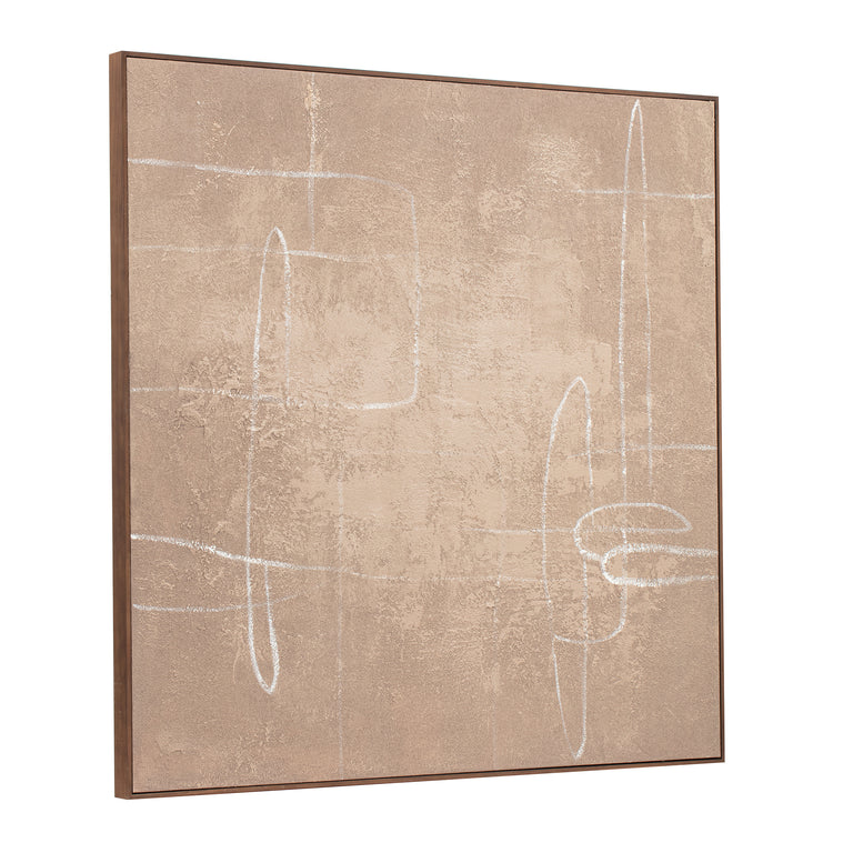 NOTION FRAMED PAINTING BROWN