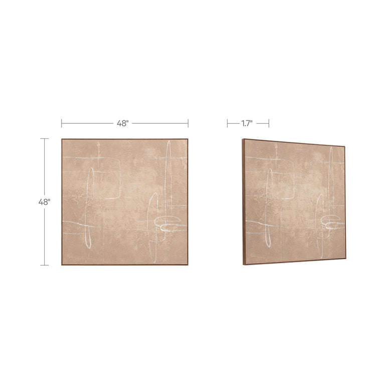 NOTION FRAMED PAINTING BROWN