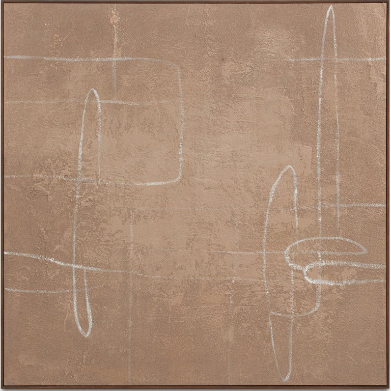 NOTION FRAMED PAINTING BROWN