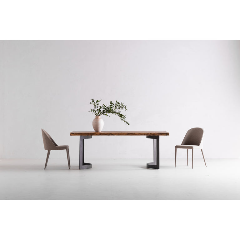 BURTON DINING CHAIR DARK TEAL VEGAN LEATHER - SET OF TWO