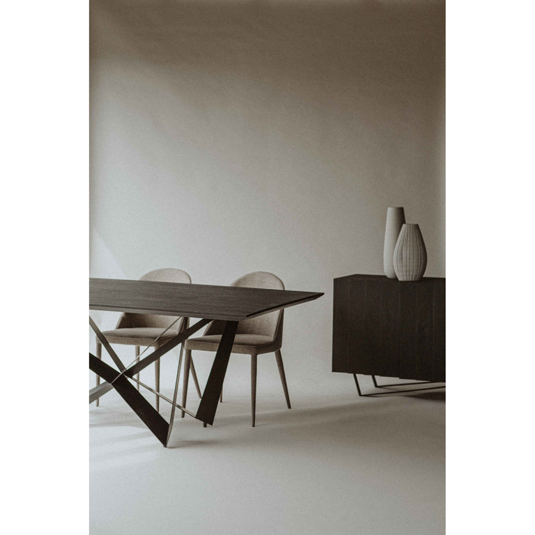 BURTON DINING CHAIR DARK TEAL VEGAN LEATHER - SET OF TWO