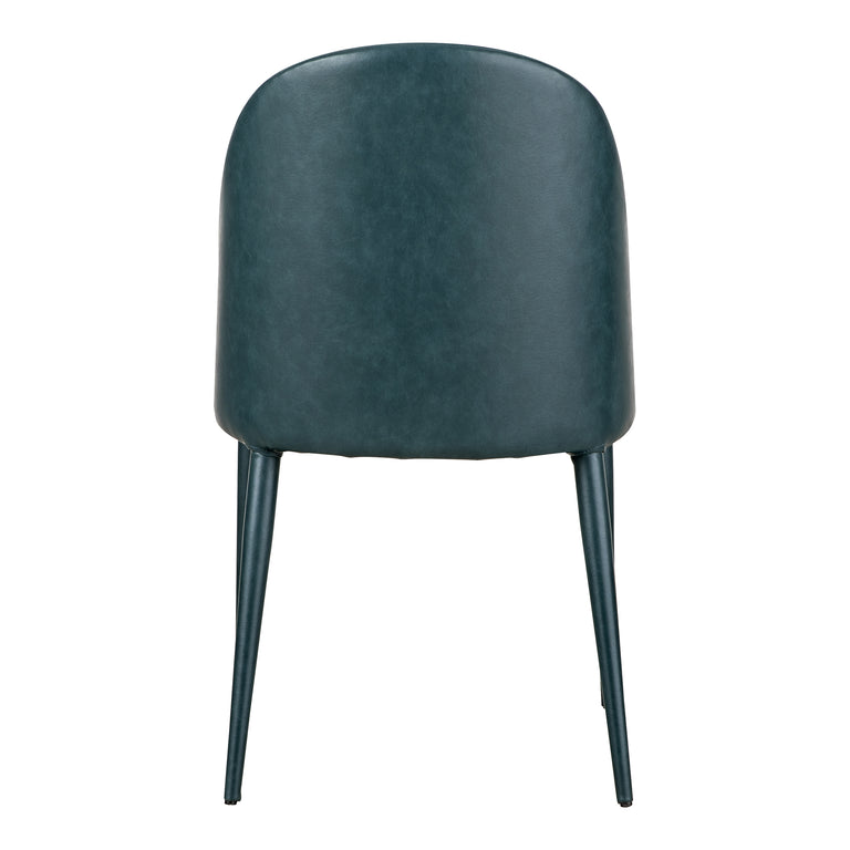 BURTON DINING CHAIR DARK TEAL VEGAN LEATHER - SET OF TWO