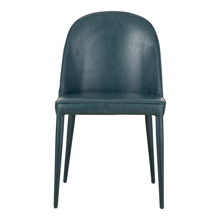 BURTON DINING CHAIR DARK TEAL VEGAN LEATHER - SET OF TWO