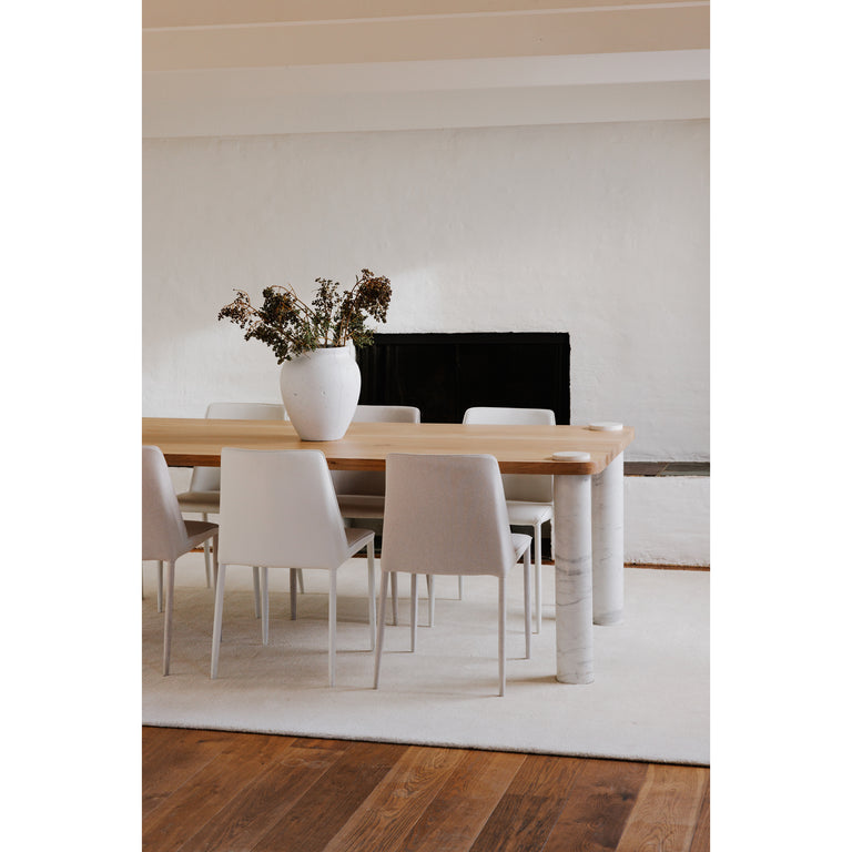 NORA DINING CHAIR BLACK VEGAN LEATHER - SET OF TWO
