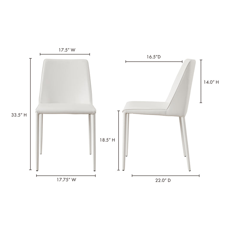 NORA DINING CHAIR BLACK VEGAN LEATHER - SET OF TWO