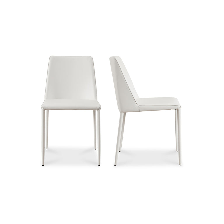 NORA DINING CHAIR BLACK VEGAN LEATHER - SET OF TWO