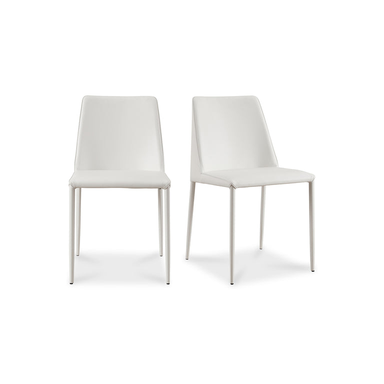 NORA DINING CHAIR BLACK VEGAN LEATHER - SET OF TWO