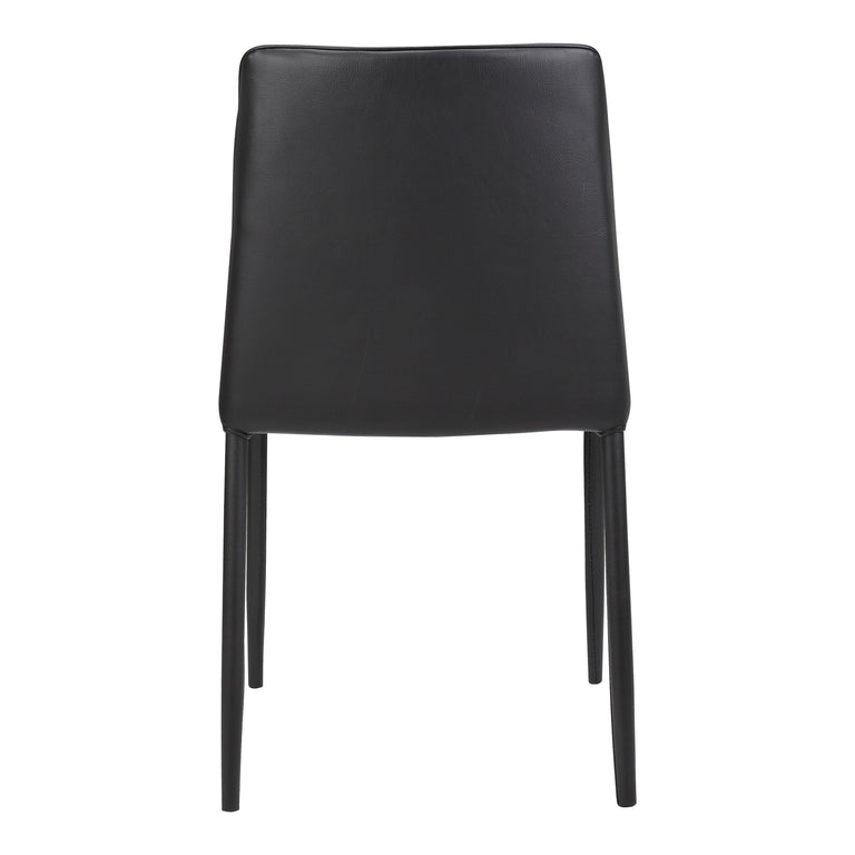 NORA DINING CHAIR BLACK VEGAN LEATHER - SET OF TWO