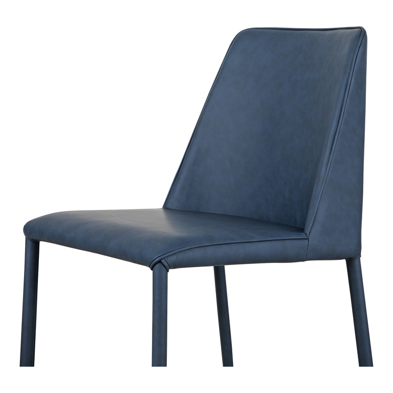 NORA DINING CHAIR BLACK VEGAN LEATHER - SET OF TWO