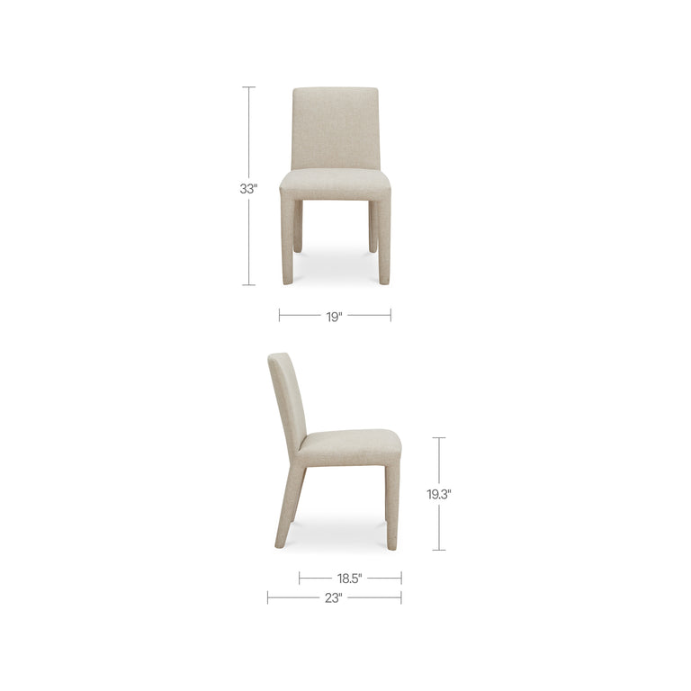 MONTE DINING CHAIR BEIGE - SET OF TWO