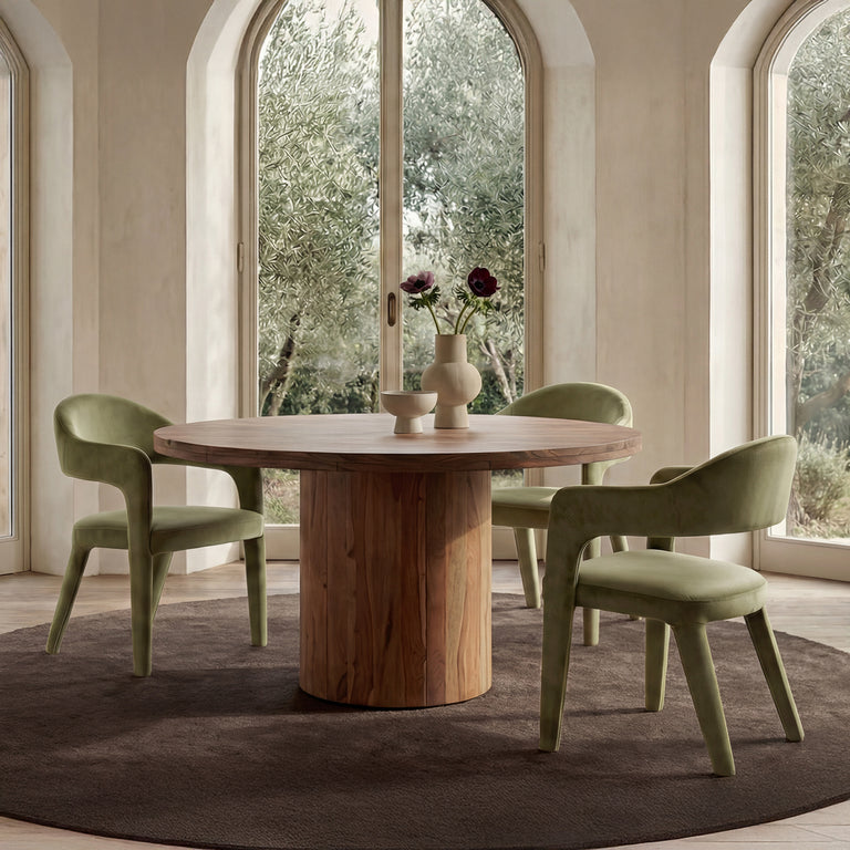 MARTENS DINING CHAIR GREEN VELVET