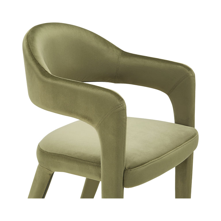 MARTENS DINING CHAIR GREEN VELVET