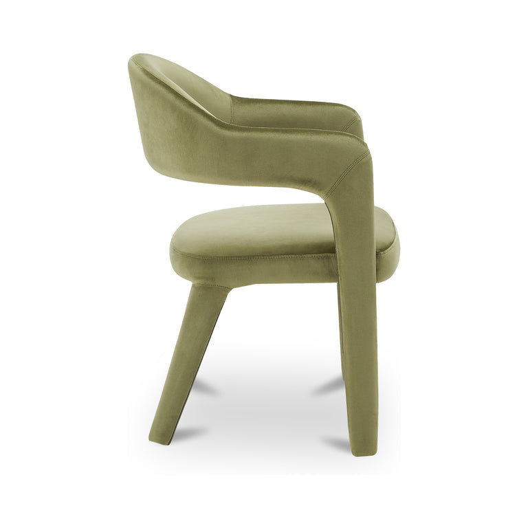 MARTENS DINING CHAIR GREEN VELVET